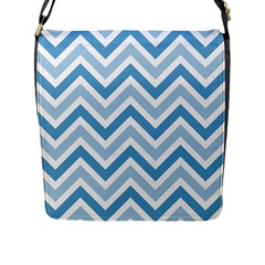 Zig Zags Pattern Flap Messenger Bag (l) 