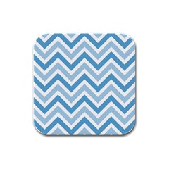 Zig Zags Pattern Rubber Square Coaster (4 Pack)  by Valentinaart