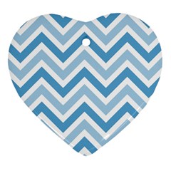 Zig Zags Pattern Heart Ornament (two Sides) by Valentinaart