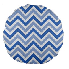 Zig Zags Pattern Large 18  Premium Flano Round Cushions by Valentinaart