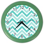 Zig zags pattern Color Wall Clocks Front
