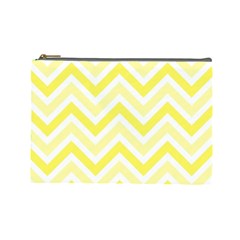 Zig Zags Pattern Cosmetic Bag (large)  by Valentinaart