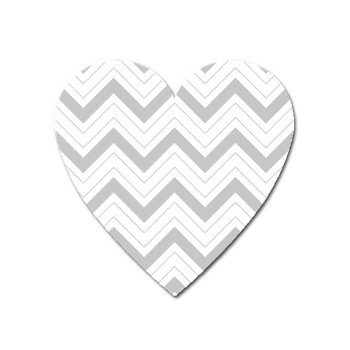 Zig zags pattern Heart Magnet