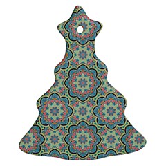Decorative Ornamental Geometric Pattern Christmas Tree Ornament (two Sides) by TastefulDesigns