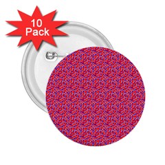 Red White And Blue Leopard Print  2 25  Buttons (10 Pack)  by PhotoNOLA