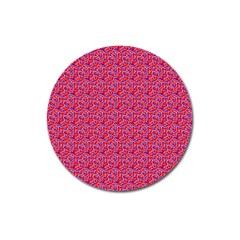 Red White And Blue Leopard Print  Magnet 3  (round) by PhotoNOLA