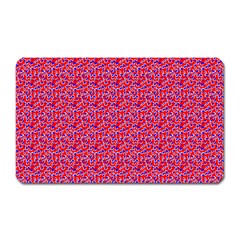 Red White And Blue Leopard Print  Magnet (rectangular) by PhotoNOLA