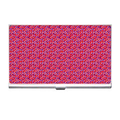Red White And Blue Leopard Print  Business Card Holders by PhotoNOLA