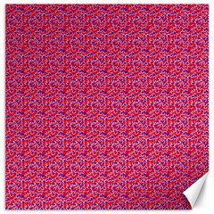 Red White And Blue Leopard Print  Canvas 16  X 16  