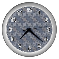 Decorative Ornamental Geometric Pattern Wall Clocks (silver) 