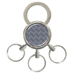 Decorative Ornamental Geometric Pattern 3-ring Key Chains