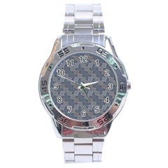 Decorative Ornamental Geometric Pattern Stainless Steel Analogue Watch by TastefulDesigns