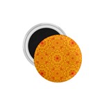Solar mandala. Orange rangoli. 1.75  Magnet Front