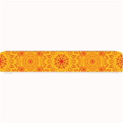 Solar Mandala  Orange Rangoli  Small Bar Mat by bunart