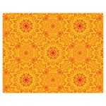 Solar mandala. Orange rangoli. Double Sided Flano Blanket (Medium) 60 x50  Blanket Back