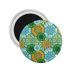 Forest Spirits  Green Mandalas  2 25  Magnet by bunart