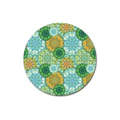 Forest Spirits  Green Mandalas  Magnet 3  (round)