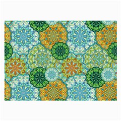 Forest Spirits  Green Mandalas  Large Glasses Cloth by bunart