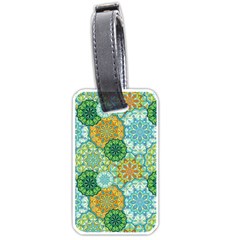 Forest Spirits  Green Mandalas  Luggage Tag (one Side) by bunart