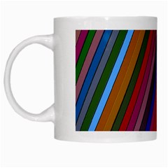 Color Stripes Pattern White Mugs by Simbadda