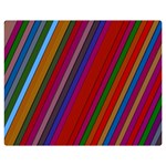 Color Stripes Pattern Double Sided Flano Blanket (Medium)  60 x50  Blanket Back