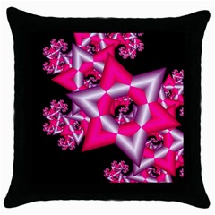 Star Of David On Black Throw Pillow Case (black)