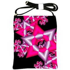 Star Of David On Black Shoulder Sling Bags by Simbadda