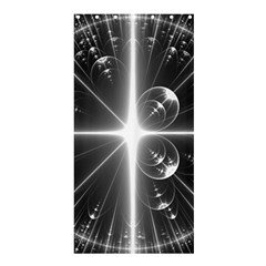 Black And White Bubbles On Black Shower Curtain 36  X 72  (stall)  by Simbadda