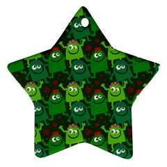 Seamless Little Cartoon Men Tiling Pattern Ornament (star) by Simbadda