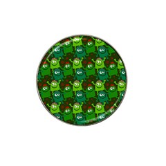 Seamless Little Cartoon Men Tiling Pattern Hat Clip Ball Marker (4 Pack) by Simbadda