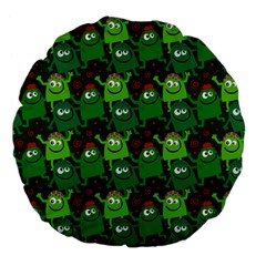 Seamless Little Cartoon Men Tiling Pattern Large 18  Premium Flano Round Cushions by Simbadda