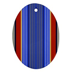 Colorful Stripes Background Oval Ornament (two Sides) by Simbadda