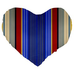 Colorful Stripes Background Large 19  Premium Heart Shape Cushions by Simbadda