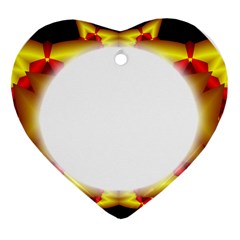 Circle Fractal Frame Ornament (heart) by Simbadda