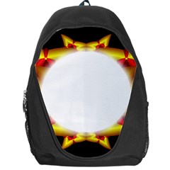 Circle Fractal Frame Backpack Bag by Simbadda