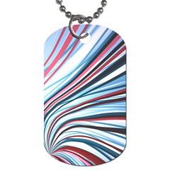 Wavy Stripes Background Dog Tag (two Sides) by Simbadda