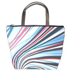 Wavy Stripes Background Bucket Bags by Simbadda