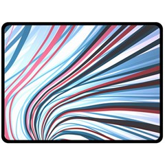 Wavy Stripes Background Fleece Blanket (large)  by Simbadda