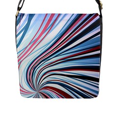 Wavy Stripes Background Flap Messenger Bag (l)  by Simbadda