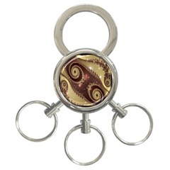 Space Fractal Abstraction Digital Computer Graphic 3-ring Key Chains by Simbadda