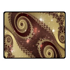 Space Fractal Abstraction Digital Computer Graphic Fleece Blanket (small) by Simbadda