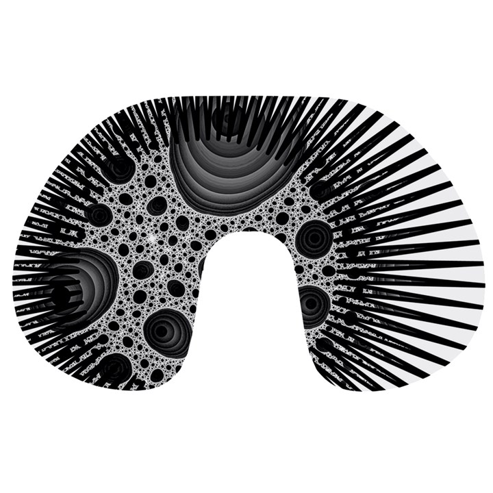 Fractal Background Black Manga Rays Travel Neck Pillows