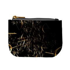 Golden Bows And Arrows On Black Mini Coin Purses by Simbadda