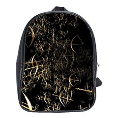 Golden Bows And Arrows On Black School Bags (xl)  by Simbadda