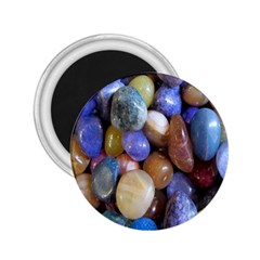 Rock Tumbler Used To Polish A Collection Of Small Colorful Pebbles 2 25  Magnets by Simbadda