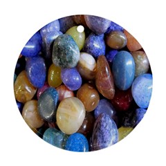 Rock Tumbler Used To Polish A Collection Of Small Colorful Pebbles Ornament (round) by Simbadda