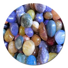 Rock Tumbler Used To Polish A Collection Of Small Colorful Pebbles Magnet 5  (round) by Simbadda