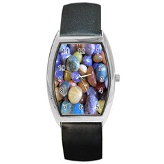 Rock Tumbler Used To Polish A Collection Of Small Colorful Pebbles Barrel Style Metal Watch by Simbadda