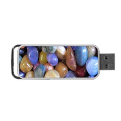 Rock Tumbler Used To Polish A Collection Of Small Colorful Pebbles Portable Usb Flash (one Side) by Simbadda