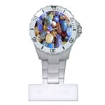 Rock Tumbler Used To Polish A Collection Of Small Colorful Pebbles Plastic Nurses Watch Front